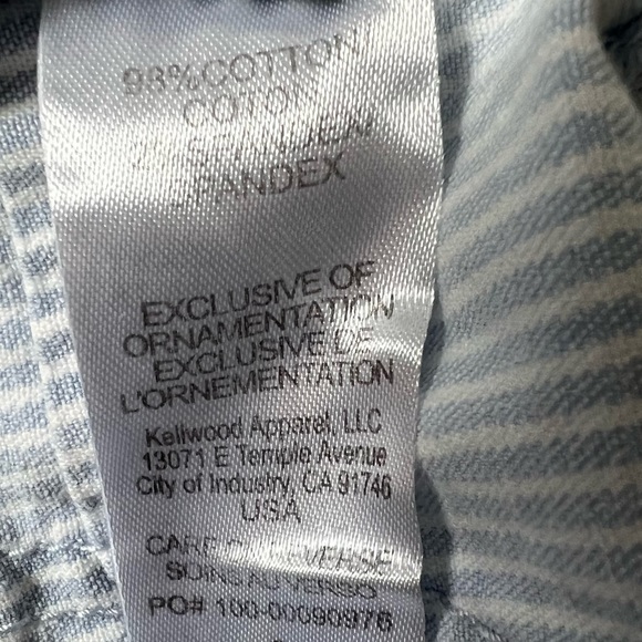 Wit & Wisdom Light Blue Stripped Distressed Ankle Skimmers Ab Solutions Pants - Picture 12 of 16